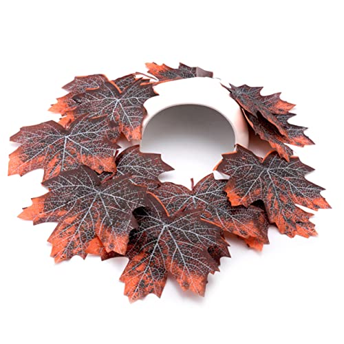 LIOOBO 12pcs Maple Leaf Litter Reptile Cage Decor Pet Habitat Ornament for Snakes Lizards Frogs Terrarium Accessories