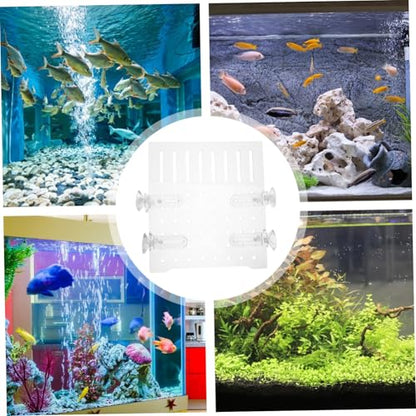 Clear Acrylic Fish Tank Divider Adjustable Aquarium Isolation Board with Micro Holes Easy to Clean Separator for Various Tank High and Fish Separation