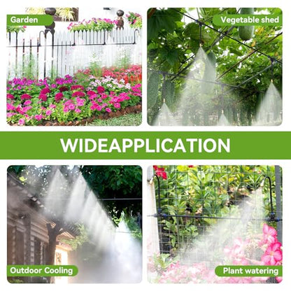Drip Irrigation Parts ONLY 6pcs of 360° Adjustable Arm Sprayer Copper Nozzles and Quick Connect Base - No Tubing No Faucet Adapter - size: 7.8ft nozzles 6pcs +connectors