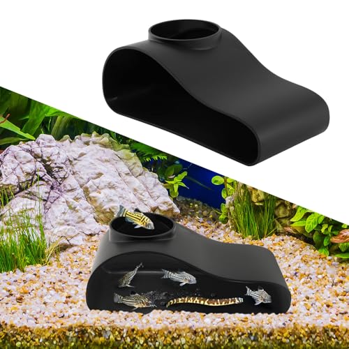 Aquarium Underground Tunnel Cave Fish & Shrimp Under Gravel Tunnel Aquarium Cave Hideout Shrimp and Fish Hiding Caves Shrimps Hideout(Size:Single Hole) - size: Single hole