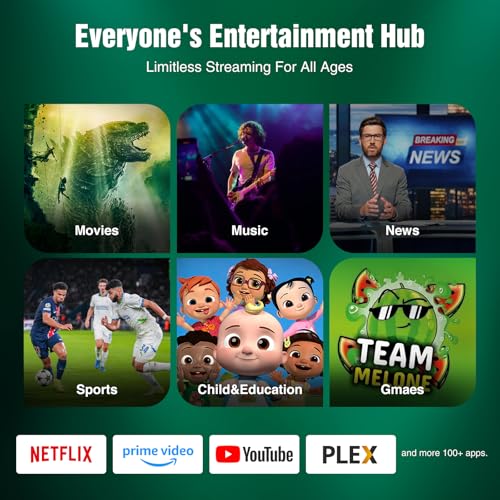 TMY 4K Projector with WiFi Bluetooth, Compatible with Netflix/Prime Video/YouTube, Outdoor Portable Home Theater Movie Projector, Smart Projector for Indoor Outdoor Movies, Gaming and Camping (Green)