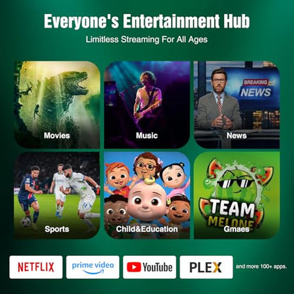 TMY 4K Projector with WiFi Bluetooth, Compatible with Netflix/Prime Video/YouTube, Outdoor Portable Home Theater Movie Projector, Smart Projector for Indoor Outdoor Movies, Gaming and Camping (Green)
