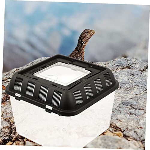 VANZACK Compact Turtle Travel Crate Reptile Carrier Breeding Box Pet Supply Spider Holding Container