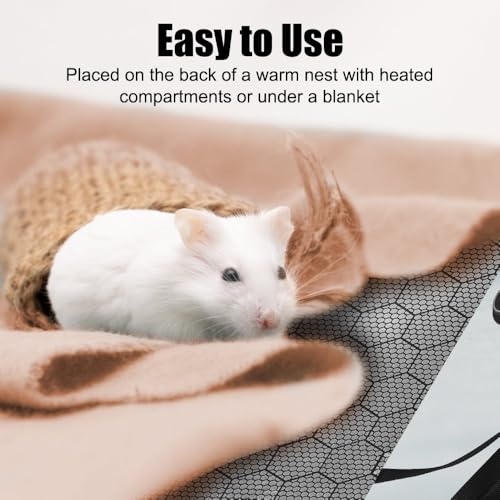 MiOYOOW Reptile Heating Pad, USB Under Tank Heating Mat DC 5V 2A Terrarium Warm Mat with 3-Level Adjustable Temperature for Reptiles Small Animals