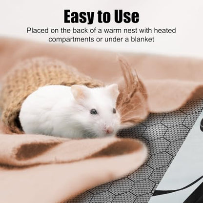 MiOYOOW Reptile Heating Pad, USB Under Tank Heating Mat DC 5V 2A Terrarium Warm Mat with 3-Level Adjustable Temperature for Reptiles Small Animals