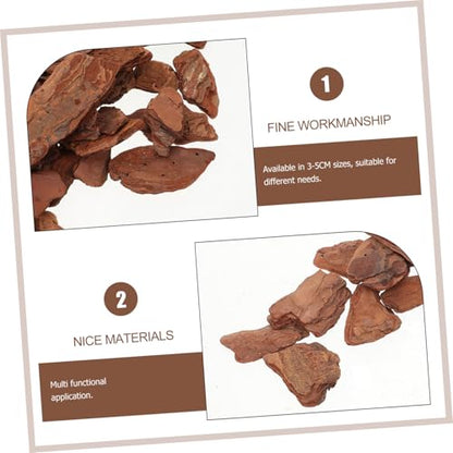 POPETPOP Reptile Terrarium Bark Chips 1 Bag Pine Bark for Tanks Decor | Natural Texture, Easy Placement, Small Pets, Single-Pack Supply, Polished Finish, Tidy Accent Piece, Daily Setup