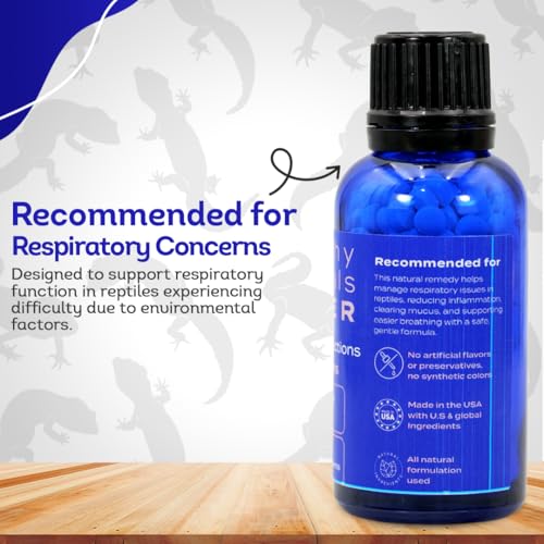 HealthyAnimals4Ever HA4E - Reptile Respiratory Support - Natural Immune-Boosting Formula for Breathing Ease, Airway Clarity & Lung Health - 300 Tablets