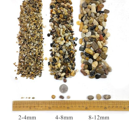 20LB Aquarium Gravel, 1/4" Pea Gravel for Fish Tank, Small River Rocks for Garden Decoration, Landscaping, Vase Filling, Flower Pot Paving(4-8MM) - size: 20LB, style: 4-8MM