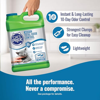 Cat's Pride Total Odor Control, Max Power, Clumping Litter Unscented 15lb - size: 15 Pound, style: Total Odor Control Unscented