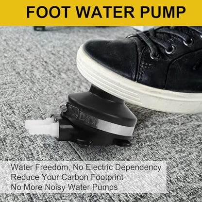 Stanew Foot Water Pump, Wash Basin RV Toilet Marine Foot Press Pump, Bilge Self Priming Pump with 1/2" Flexible Hose - 2.2 GPM for Outdoor Van Adventures in Marine RV Boat Galley Toilet Wash Basin