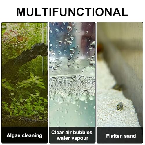 Algae Scraper for Glass Aquariums 24.4" with 10 Replaceable Blade | Fish Tank Scraper Aquarium Glass Scraper Adjustable Length Aquarium Cleaning Tools Kit for Glass Aquarium Fish Tank