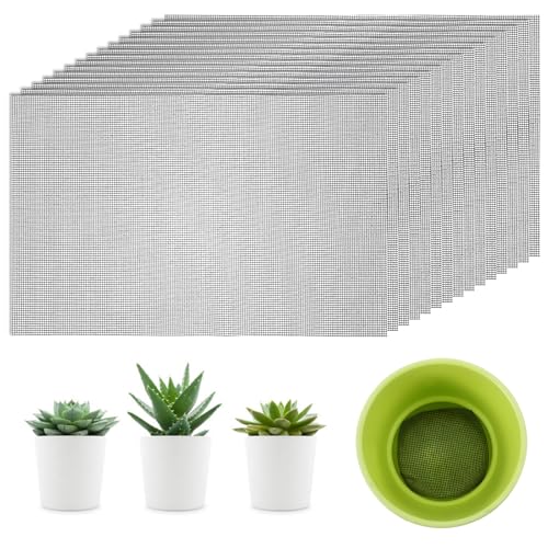 20PCS Flower Pot Hole Mesh Pad Drainage Screen Succulent Bonsai Mesh | Potting Mat Bonsai Mesh, Pots Substrate Barrier Plants Screen Mesh, Plant Pots Drainage Meshes, Preventing Soil Leakage