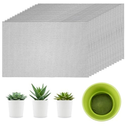 20PCS Flower Pot Hole Mesh Pad Drainage Screen Succulent Bonsai Mesh | Potting Mat Bonsai Mesh, Pots Substrate Barrier Plants Screen Mesh, Plant Pots Drainage Meshes, Preventing Soil Leakage
