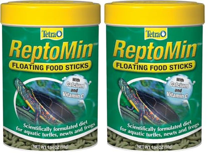 Tetra ReptoMin Floating Food Sticks, Food for Aquatic Turtles, Newts and Frogs, 1.94 oz (Pack of 2) - size: 1.94 Ounce (Pack of 2)
