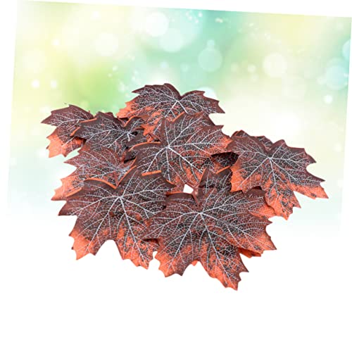Happyyami 12pcs Maple Leaf Litter Reptile Habitat Decor Reusable Pet Cage Decoration for Snakes Lizards Frogs Terrarium Accessories