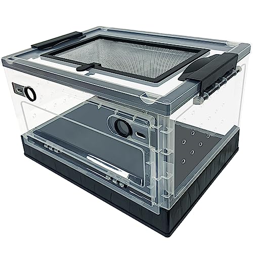 Hamster breeding House Reptile breeding Cages with Wheels (Small Size) - size: 15.6"L x 11.6"W x 9.5"H