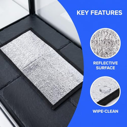 Reptile Heat Pad Reflective Film Insulation Pad Heat Mat for Pets Reptile Heating for Tank and Small Pet Enclosures 11.81 X 6.29 X 0.03 in 1 pc