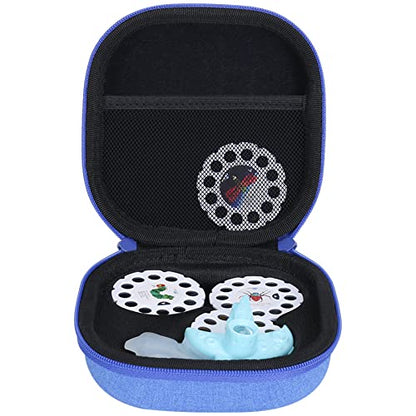 Aenllosi Hard Case for Moonlite Mini Projector Gift Pack fits upto 20 | EVA case construction, Water-resistant design, Dust-resistant design, Smooth zipper access, Carry handle, Case only - color: Blue