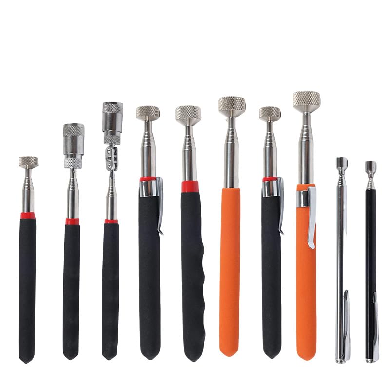 Magnetic Pick Up Tool 10 Pack, Telescopic Magnet Sticks | Extendable Length up to 30 inches, Best Gadgets Gifts for Boyfriend Husband Dad - size: 10 Pack