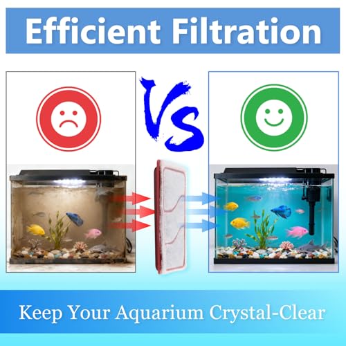 Aquarium Filter Cartridges Replacement Compatible with Whisper 3i Internal Fish Tank Filter, Multi-Layer Filter Pad with Cotton, Activated Carbon & Zeolite, 8 Pack - size: 8 Pack