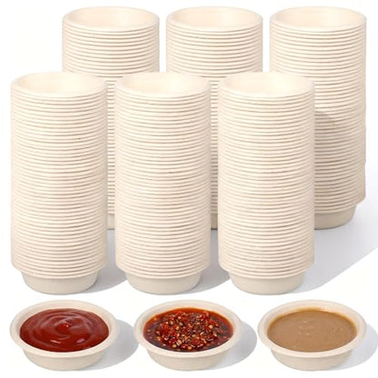 300 Pack 1 Oz Gecko Feeding Cups Food Cups Disposable Paper Bowls Reptile Water Dish for Crested Gecko, Lizards, Snakes, Spiders, Frogs, Hermit Crabs