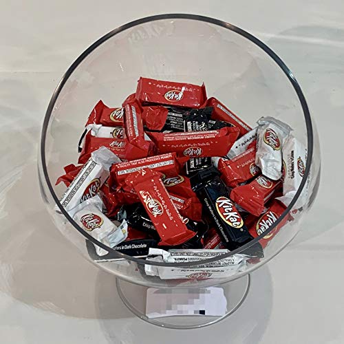 WGV Slant Cut Bowl Glass Vase with Stand, Width 8.25", Height 8.75", Clear Planter Terrarium, Candy Dish, Fruit Jar for Wedding Party Event, Home Office Decor, 1 Piece - size: Pedestal 8.5"H