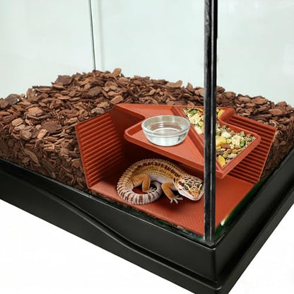 Cave Hide for Reptiles, Lizard Hideout with Safe Shelter | Snake Cave Hut for Themed Terrarium Ideal for Gecko Hamster Snake to Rest & Hide