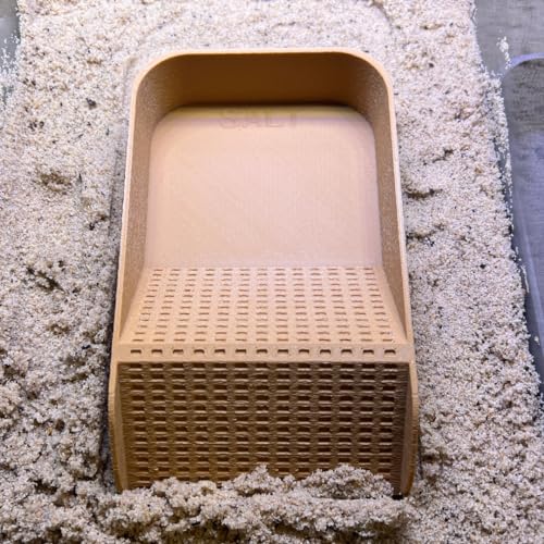 Hermit Crab Watering Pool | Platform Pool Accessory with Access Ramp for Hermit Crabs | 6.5" x 4" | Made in USA (Fresh Only, Tan) - color: Fresh Only, Tan