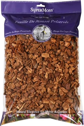SuperMoss (23114) Orchid Potting Bark, Natural, 4 quarts (Pack of 8) - size: 200 Cu. In., style: Natural