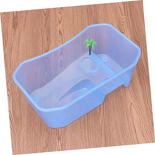 Reptile Terrarium Aquarium Tank Open Plastic Turtle Breeding Box Feeding Station