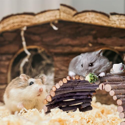 Hermit Crab Hideout,Hermit Crab Climbing Toys,Reptile Climbing Decor for Small or Medium Hermit Crab Habitat (Hermit Crabs Climb Bridges) Small Size - size: 7.87*5.9 inch