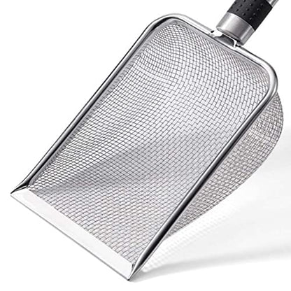Litter Scooper Cat Litter Scoop with Metal Handle Cleaner Scoop Sand Scoop Pet Sifter Scooper for Kitten Fast Sifting, 3.8mmx3.8mm