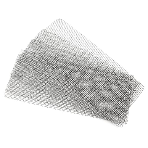 Wire Mesh Pad 5PCS 8 x 20cm / 3.15 x 7.87inch Aquarium Fish Tank Plants Stainless Steel Wire Mesh Pads Moss Nets