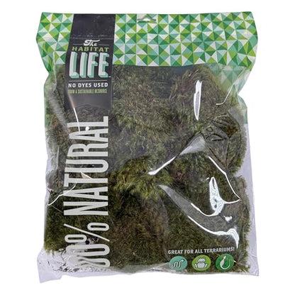 Mood Moss for Terrarium Habitats, Medium 1-Pack | Preserved Moss for Reptiles, Amphibians & Invertebrates Terrariums, Humidity Control, Soft, Dye-Free, Family Owned, USA Made - size: Medium 1-pack, style: Mood Moss