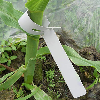 200Pcs Plastic Plant Labels Wrap Around Tree Tags, Adjustable Nursery Garden Labels Plant Tags with Large Writing Surface, White