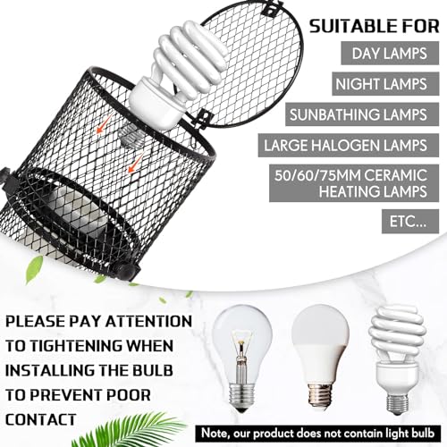 Retractable Reptile Heat Lamp Holder, Ceramic Heat Emitter Lamp-Cage with Adjustable Anti-Scald Mesh Cage Heating Lamp Stand for Pet Amphibian Snake Lizard Frog Chick, Without Bulb(White) - color: White