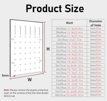 ERRULAN Fish Tank Divider 10 20 55 75 Gallon, Large Aquarium Divider to Separate Fry from Parents, Plate Baffle Cover Blocking Fish Partition Net for Fighting Sick Fish(A Pattern,30x30cm/11.8x11.8in) - color: A Pattern, size: 30x30cm/11.8x11.8in