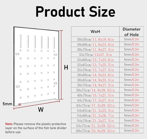 ERRULAN Fish Tank Divider 10 20 55 75 Gallon, Large Aquarium Divider to Separate Fry from Parents, Plate Baffle Cover Blocking Fish Partition Net for Fighting Sick Fish(A Pattern,32x40cm/12.6x15.7in) - color: A Pattern, size: 32x40cm/12.6x15.7in
