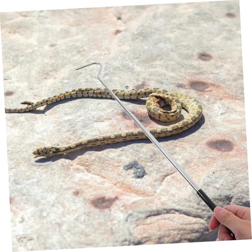 BESPORTBLE Retractable Reptile Hook Stainless Steel Snake Catcher for Safe Handling of Snakes and Reptiles Extends for Maximum Reach and Grip