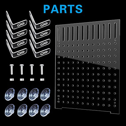 Acrylic Fish Tank Divider Aquarium Divider with 8 Suction Cups Transparent Fish Tank Separator Dividing Net Plate Isolation Board Flapper, 9.84 * 11.81inch