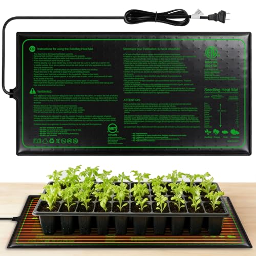 Seedling Heat Mat - KOKOPRO Durable Waterproof Heat mat for Plants Warm Hydroponic Heating Pad for Indoor Home Gardening Seed Starter 10" x 20.75" - color: 1-Pack 10''x20.75''