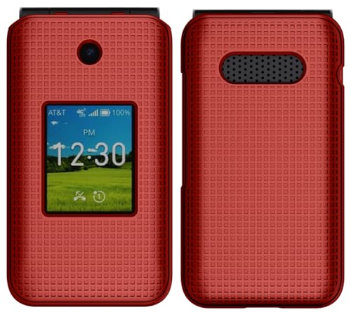 Holster Combo for Cricket Debut Flex Flip Phone Case with Belt Clip - Red | Also Fits AT&T Cingular Flex 2, For Model U1030AA or U1030AC via 2023 - color: Red