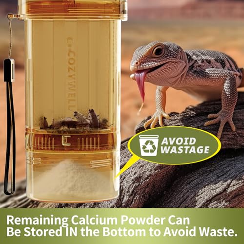 Cricket Calcium Powder Mixer Even Coating Calcium Shaker for Reptiles | Easy to Use,Portable,Calcium Saving,Durable