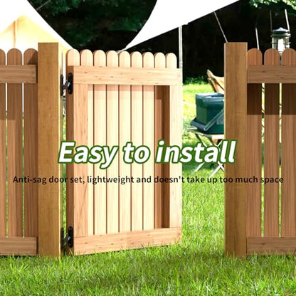 Heavy Duty Gate Hinges 2 Pack, 600LB Capacity Wall Mount, Steel Rust-Proof Hinge for Farm, Wooden Fences & Driveway Gates, Anti-Sag Design