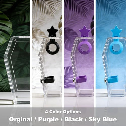 Jumping Spider Enclosure Kit, Accessories Terrarium 6PCS-Blue | Blue Water Feeder, Star Hide, Air-Permeable, Gap-Free Design, Escape-Proof for Tarantula, Beetle and Small Reptiles - color: Blue