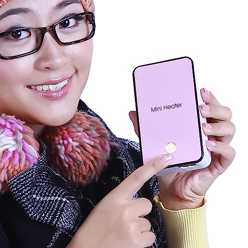 Safety Energy-saving Heater Mini Portable Electric Fan Heater Air Warmer | for Room Office Desktop (Pink) - color: Pink
