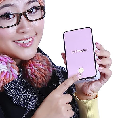 Safety Energy-saving Heater Mini Portable Electric Fan Heater Air Warmer | for Room Office Desktop (Pink) - color: Pink