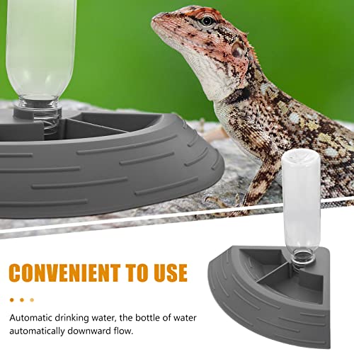 balacoo Reptile Water Feeder 6.69 Inch Terrarium Water Bowl for Lizards Tortoises Crawling Pets Stable Non-Slip Tray Easy to Clean