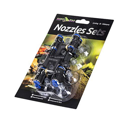 REPTI ZOO 4 Pieces Spray Nozzles Adjustable Fine Misting Water for Reptiles