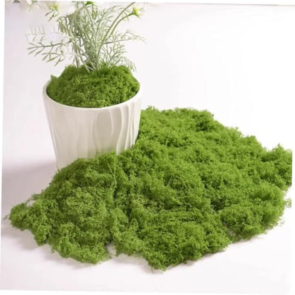 SEWOART 1bag Realistic Fake Moss Faux Filamentous Moss Terrarium Decor Sphagnum for Plants